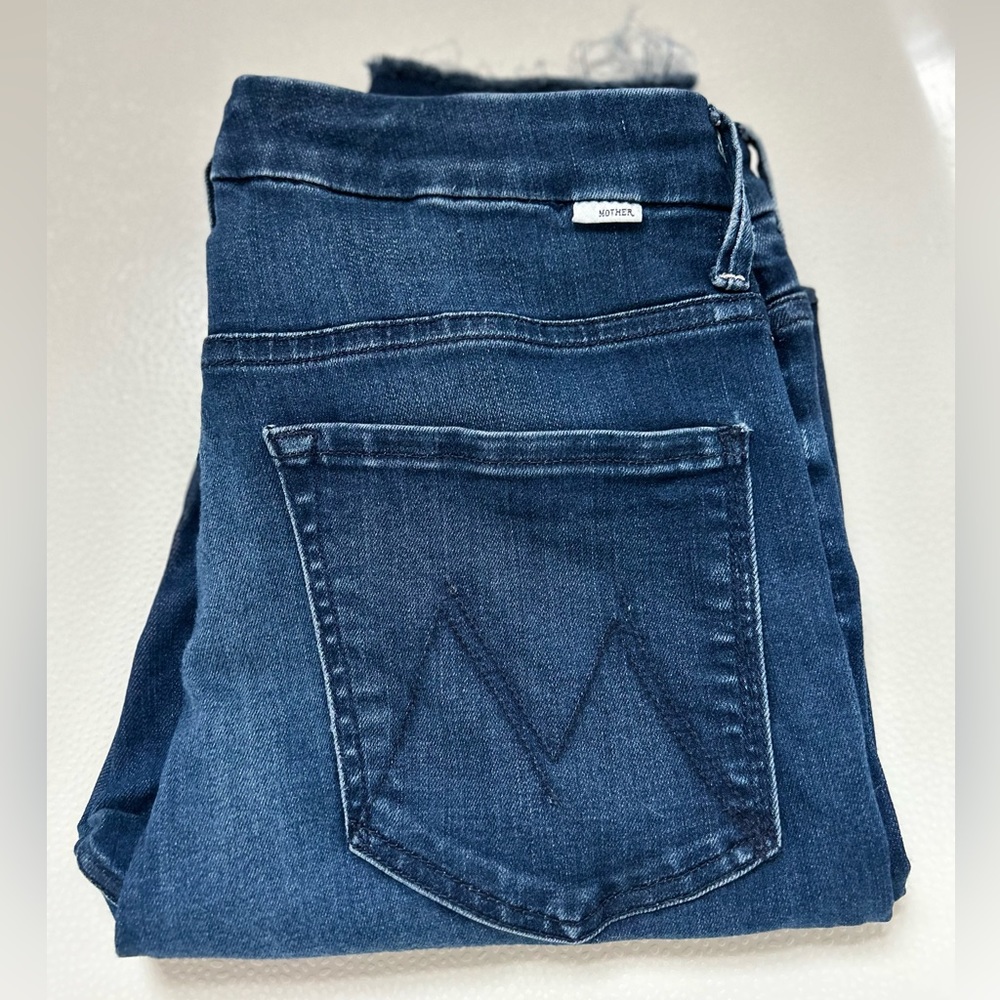 MOTHER HIGH WAISTED LOOKER FRAY in TONGUE IN CHIC 30
